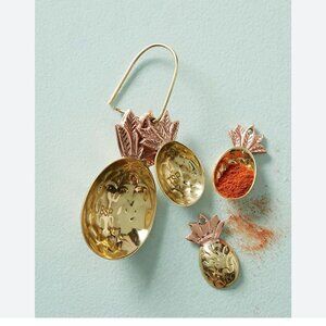 nwt ANTHROPOLOGIE brass pineapple measuring spoons